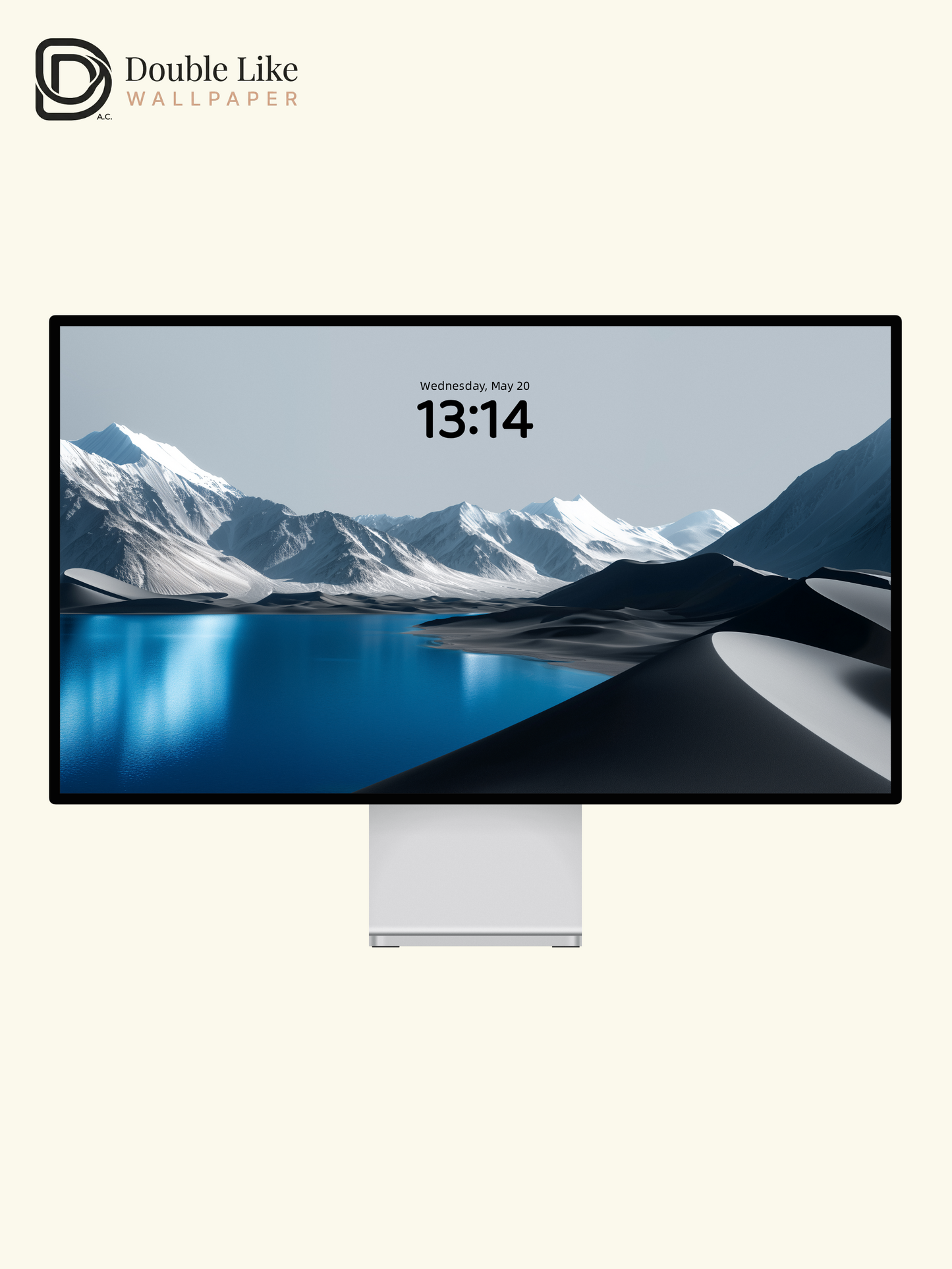Minimal Cold Tone Mountain Lake Desert Premium Wallpaper Pack [#LFHL30104]