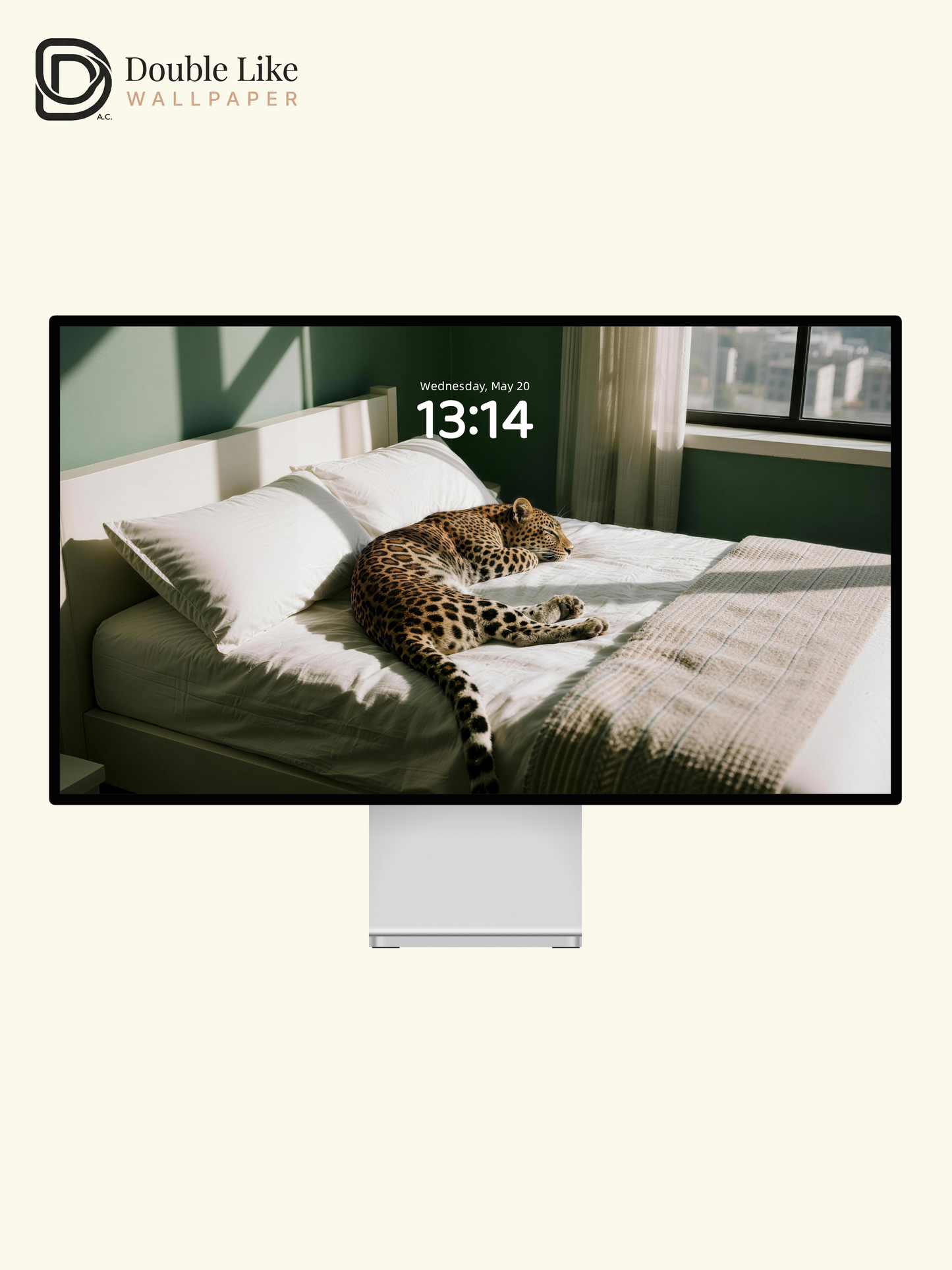 Minimal Light Lazy Leopard Aesthetic Wallpaper Pack [#LFHL30506]