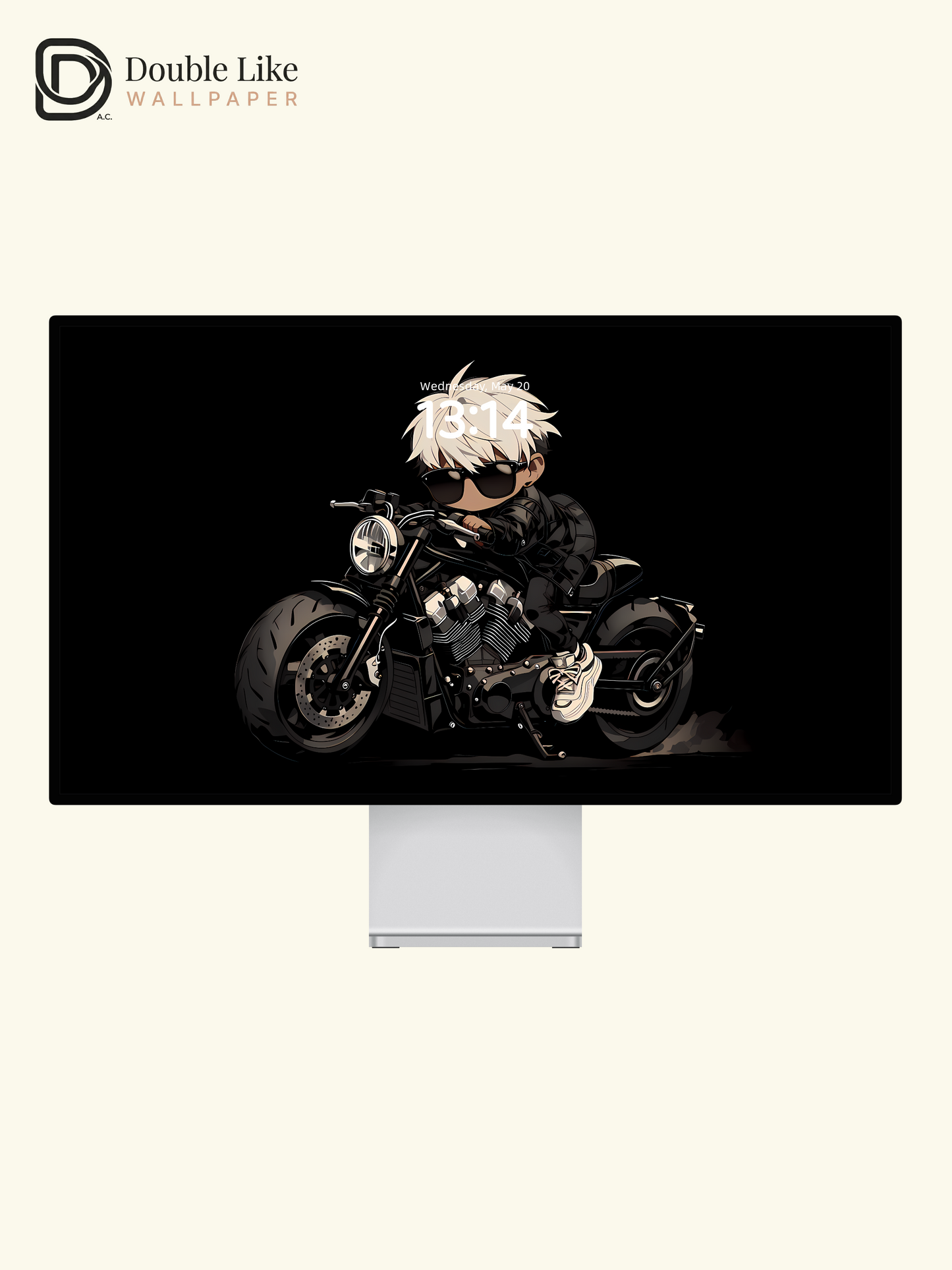 Dark Chibi White Hair Biker Boy Art Wallpaper Pack For Phones, Tablets & Desktops [#LFHL1047]