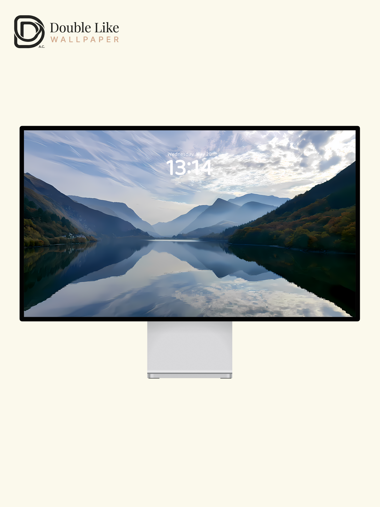 Serene Mountain Lake Reflection Aesthetic Nature Wallpaper Pack [#LFHL1056]