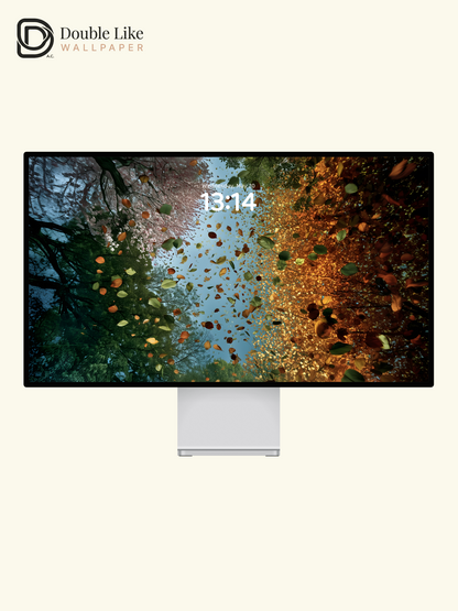 Four Seasons Changing Tree Canopy Digital Art Wallpaper Pack [#ZJYX0861]