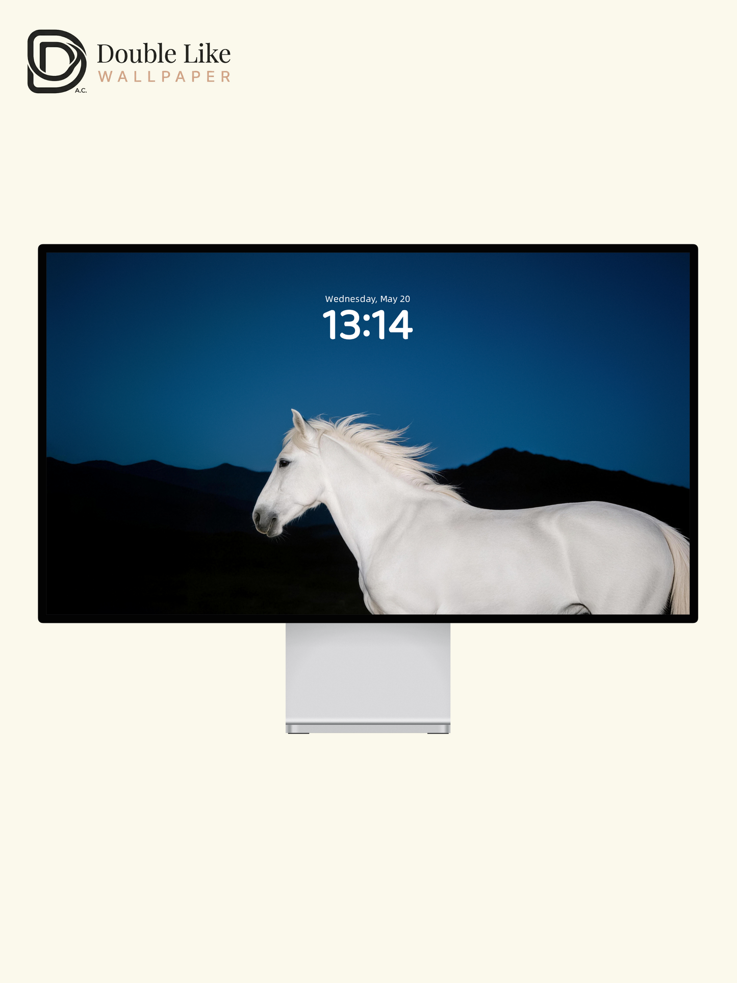 Deep Dusk White Horse Lonely Inspirational Minimal Cool Aesthetic Landscape Wallpaper Pack [#LFHL30416]