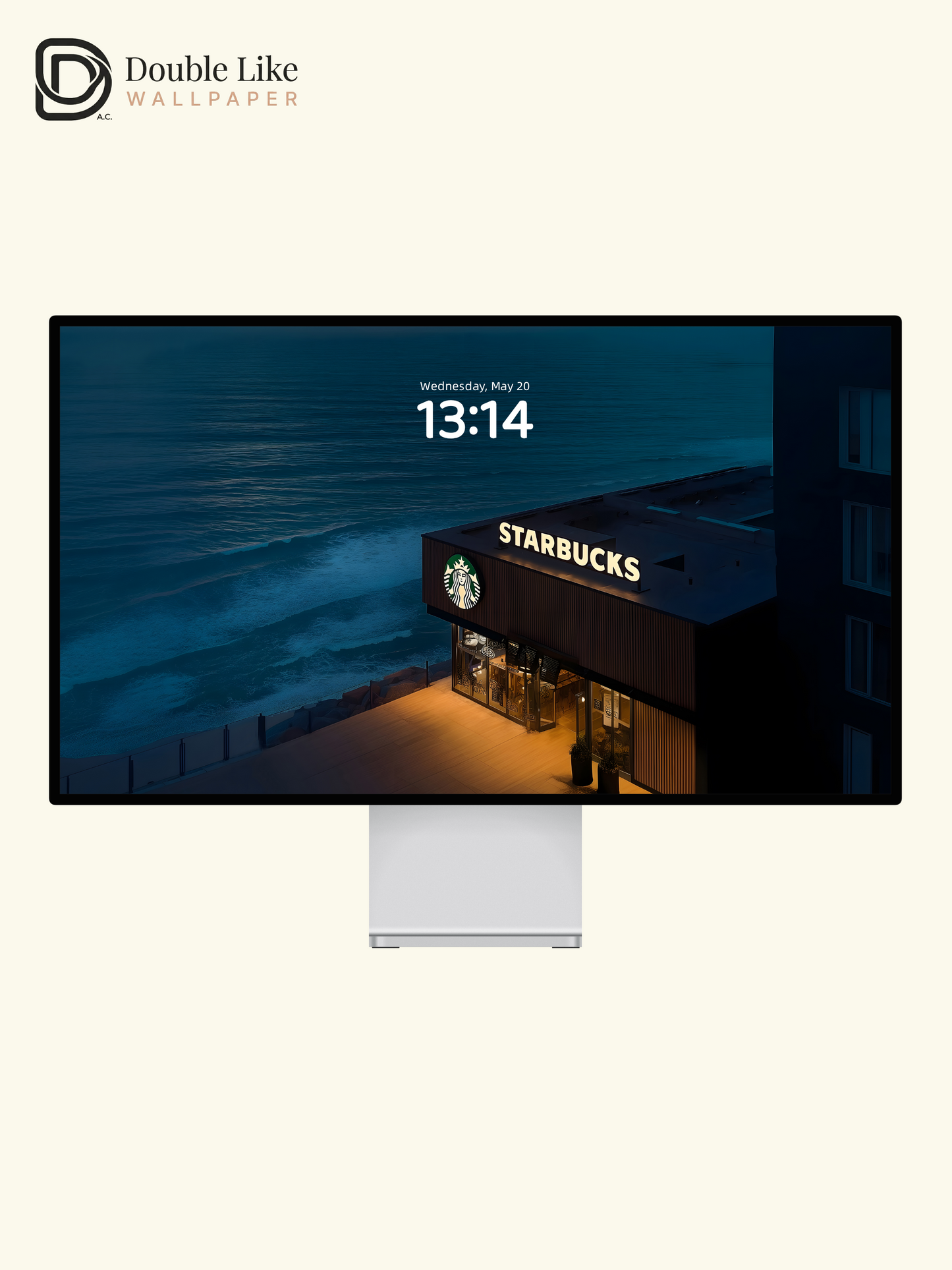 Cinematic Seaside Cafe Ocean Night Ambient Wallpaper Pack [#ZJYX0434]