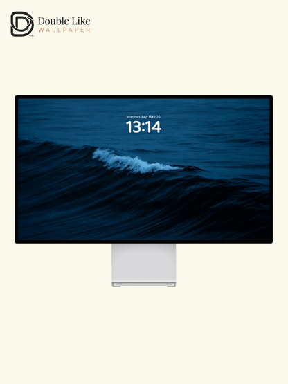 Deep Blue Ocean Wave Cinematic Aesthetic Minimalist Wallpaper Pack [#ZMY482]