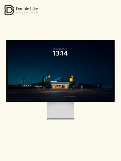 Night Street McDonald's & Mount Fuji View Aesthetic Wallpaper Pack [#JJ1406]