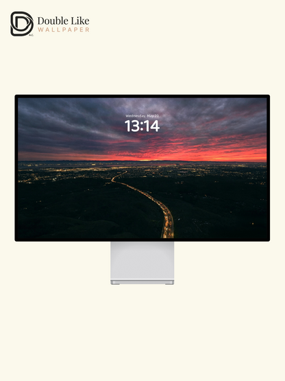 Dusk Highway Atmospheric Wallpaper | Epic Sunset for All Devices [#HWWx030]