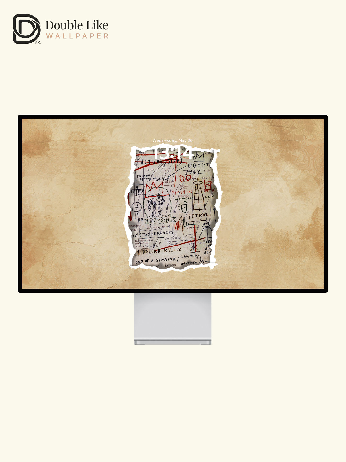 Basquiat Style Neo-Expressionist Torn Paper Vintage Aesthetic Wallpaper Pack [#ZMY502]