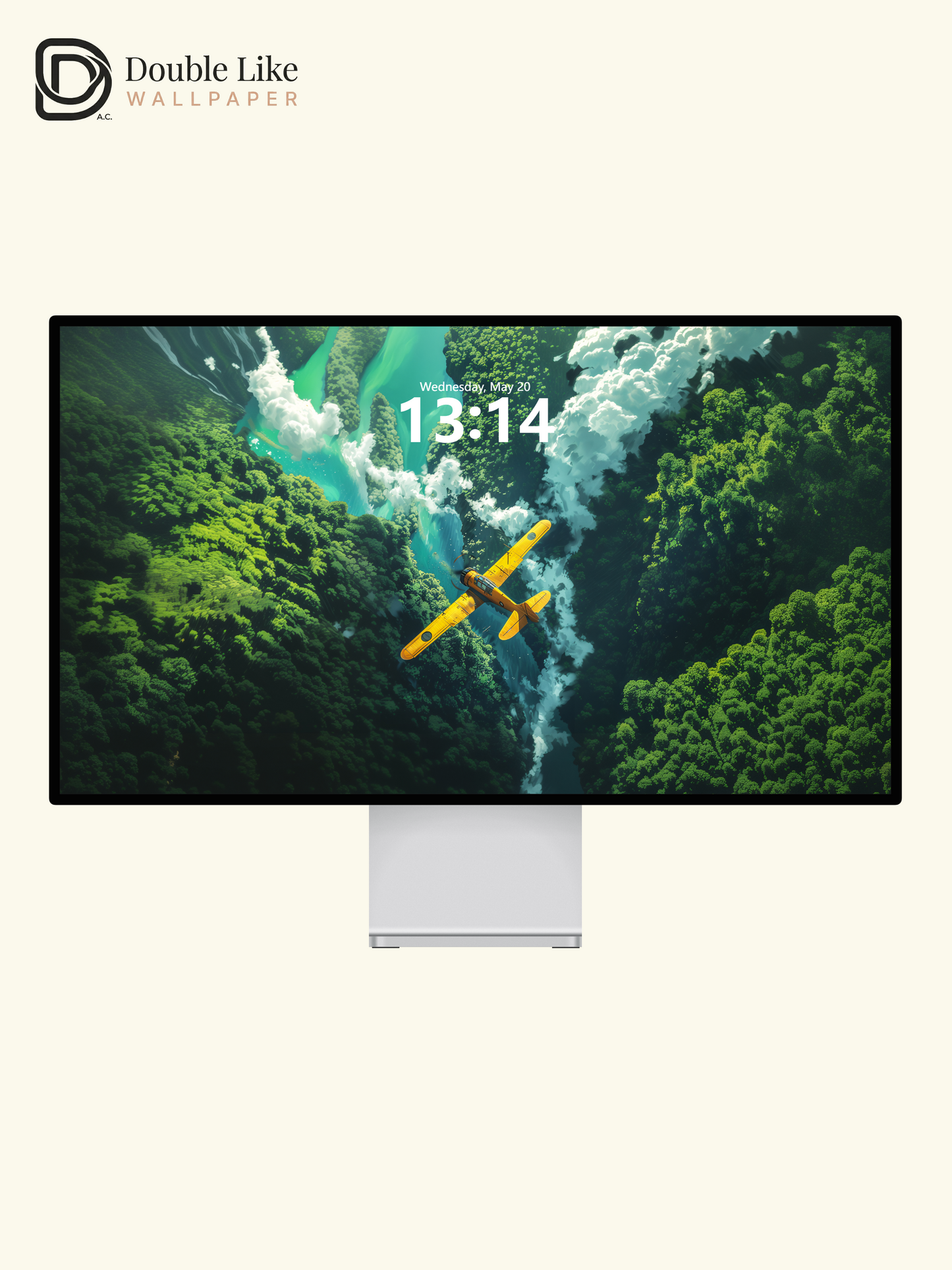Yellow Airplane Forest River Anime Inspired Aesthetic Wallpaper Pack [#WGF062]