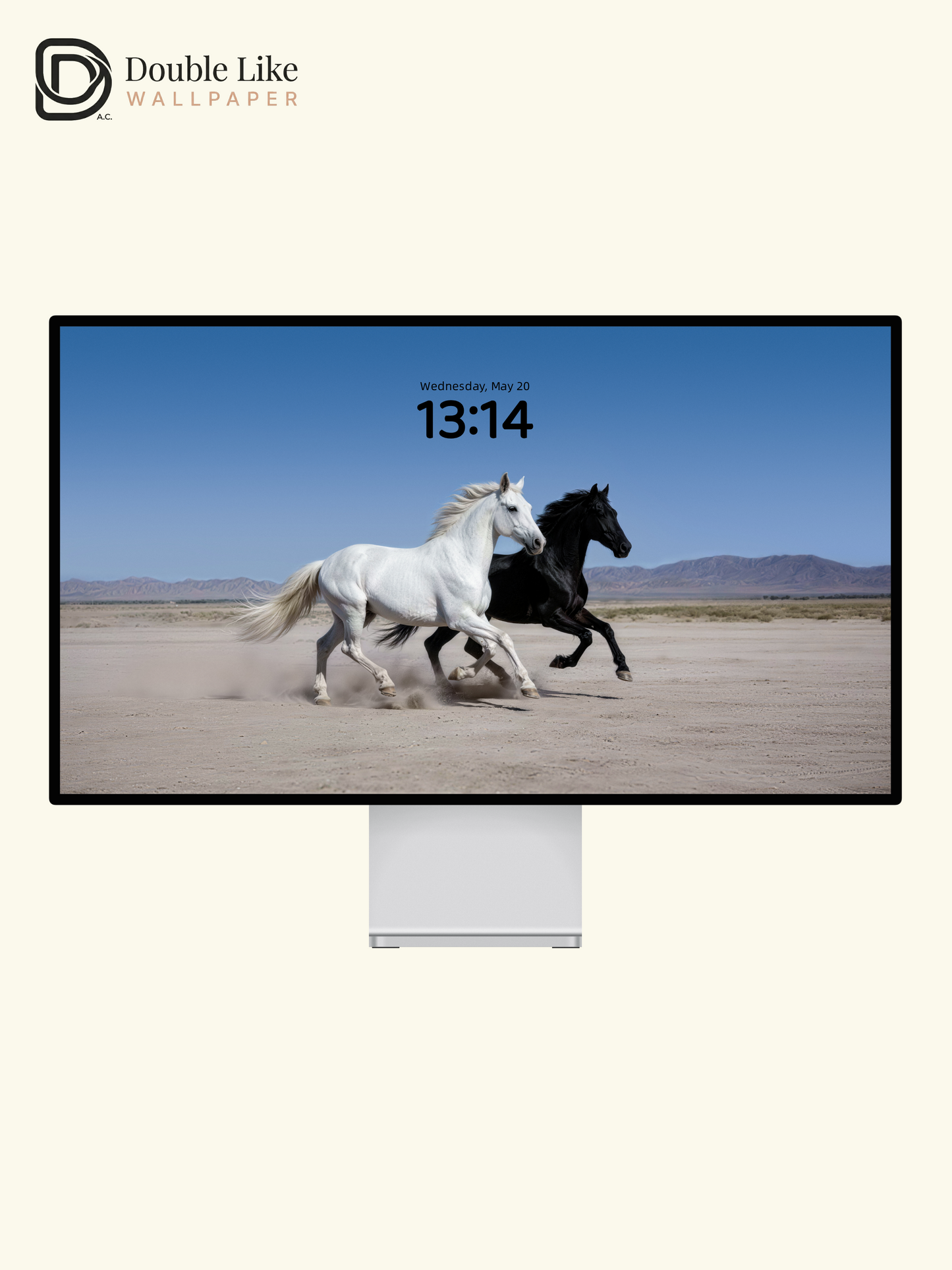 Black & White Wild Horses Inspirational Live Wallpaper Bundle [#LFHL30103]