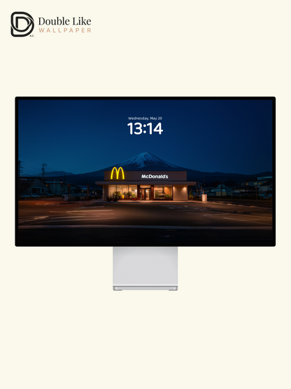 Symmetrical Mount Fuji & Midnight McDonald's Aesthetic Wallpaper Pack [#JJ21204]