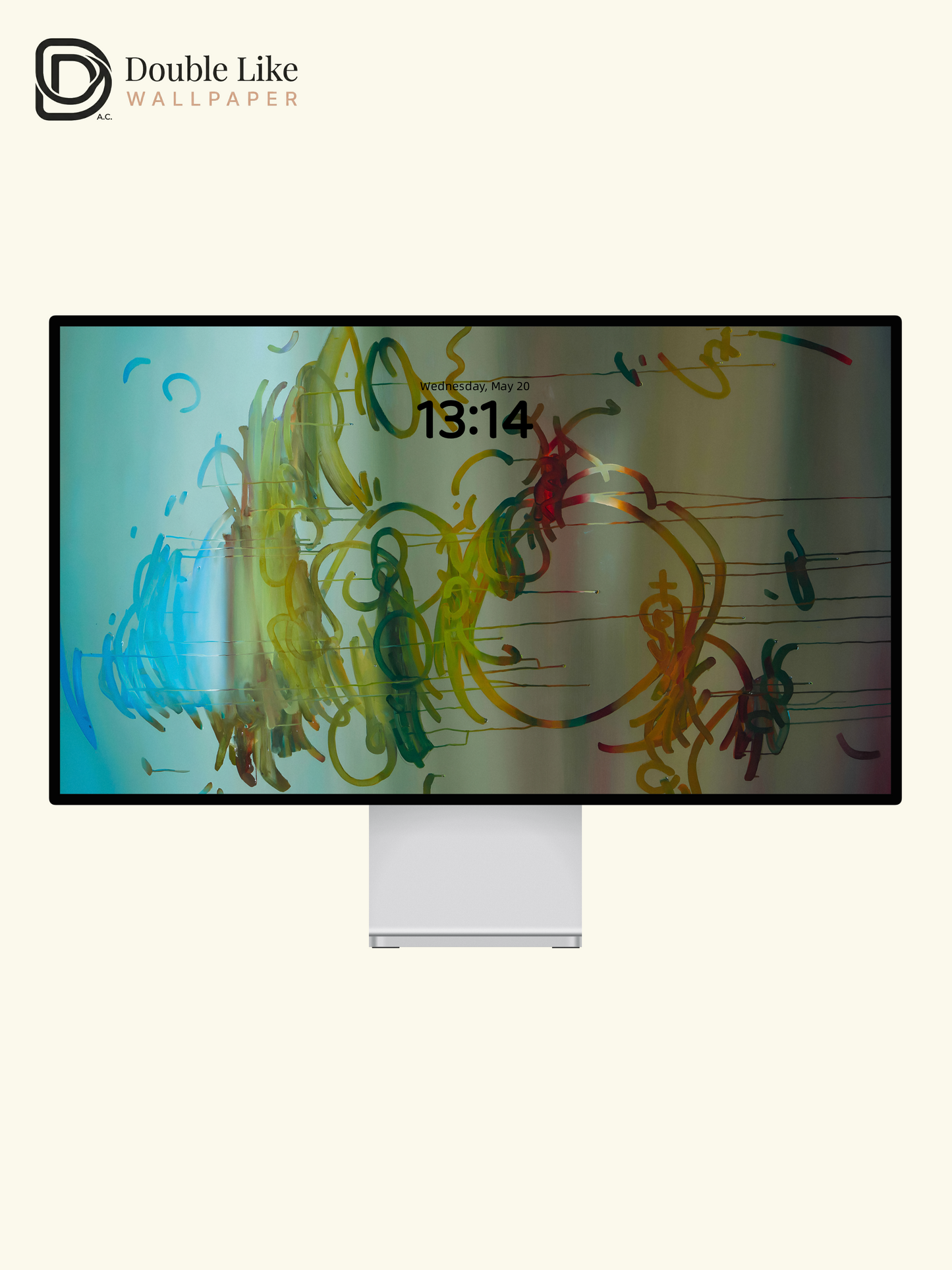 ：Abstract Fluid Calligraphy Lines Colorful Gradient Aesthetic Wallpaper Pack [#ZMY376]