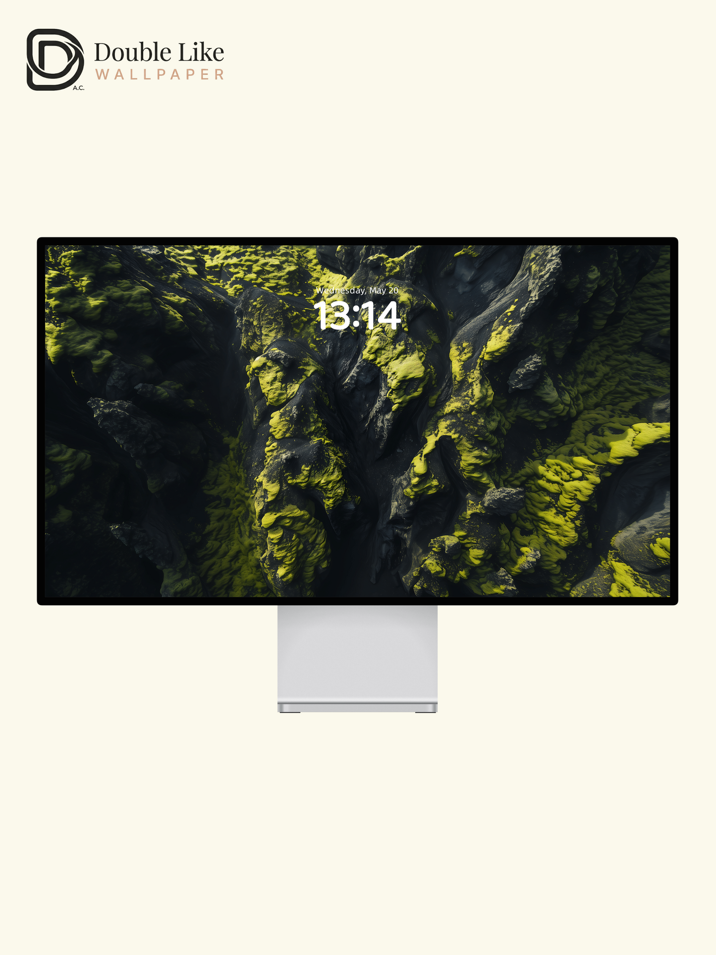 Abstract Green Moss Volcanic Rock Minimal Wallpaper Pack [#ZJY443]