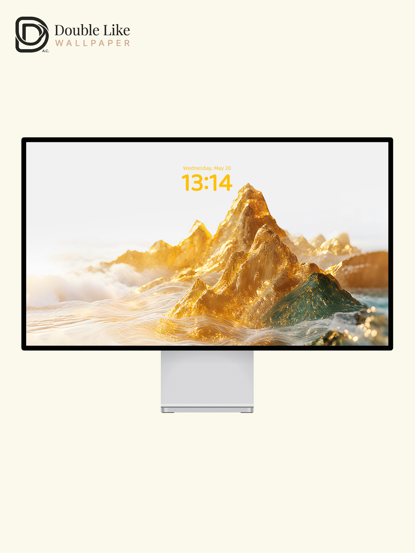 Gilded Mountain Cloud Wave Motivational Full Wallpaper Set [#ZMY428]