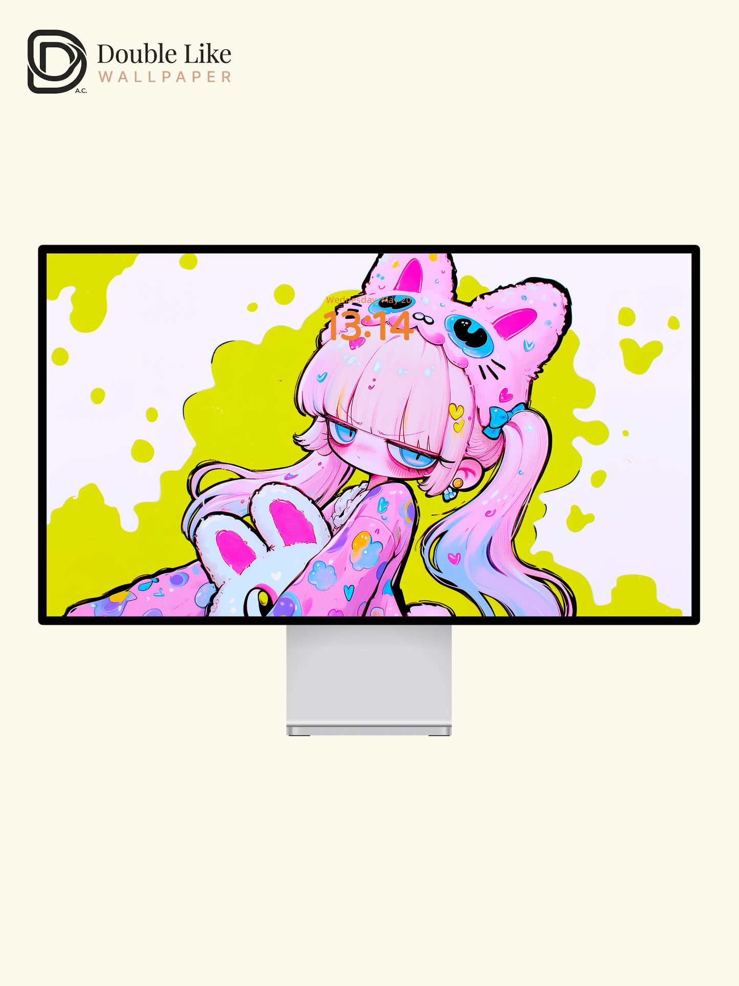 Neon Pop Art Anime Girl Cute Wallpaper Pack [#GG1366]