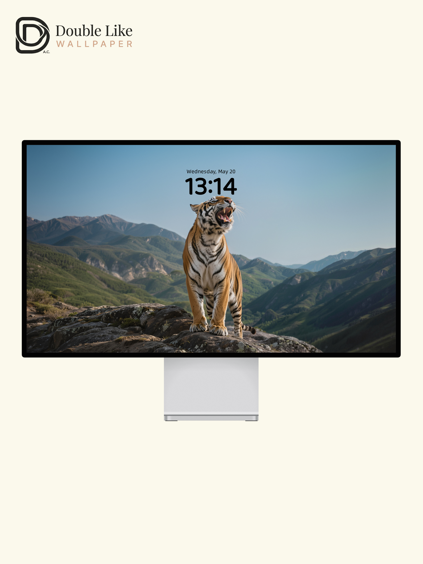Tiger On Mountain Peak Inspirational Landscape Wallpaper Pack [#LFHL30505]
