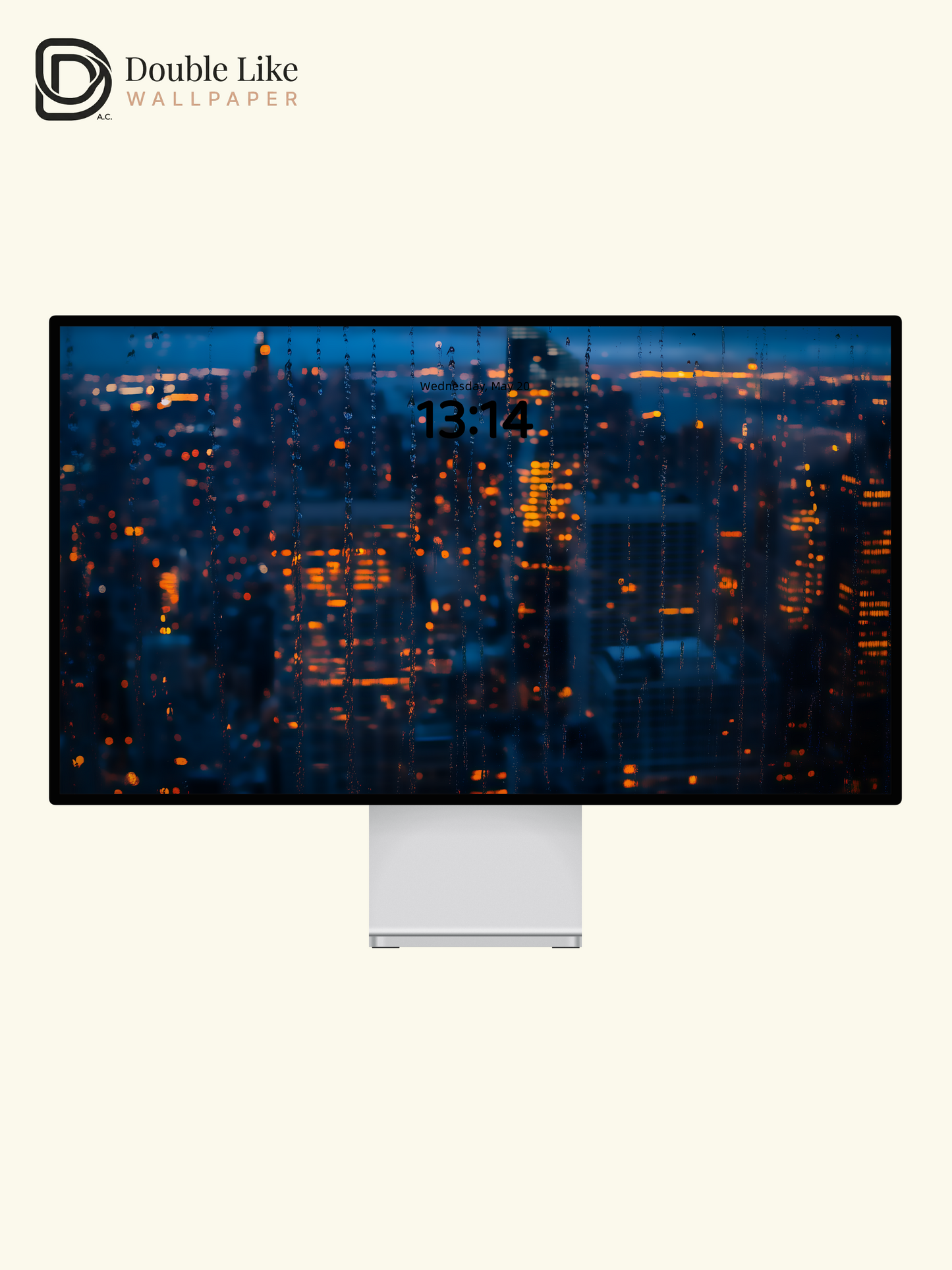 Rainy Window City Night Skyline Aesthetic Cinematic Blue Wallpaper Pack [#ZMY040]