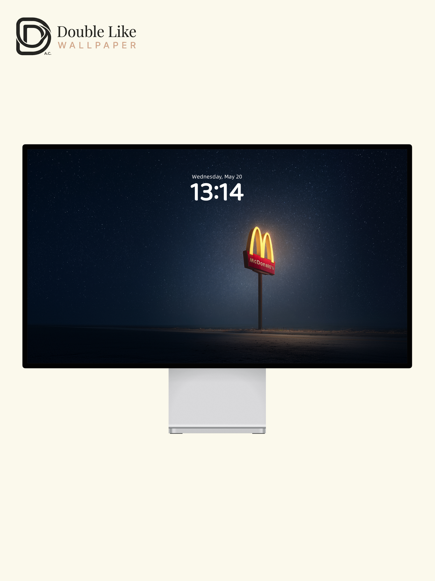 Starry Night Highway Glowing McDonald's Sign Aesthetic Wallpaper Pack [#JJ21013]