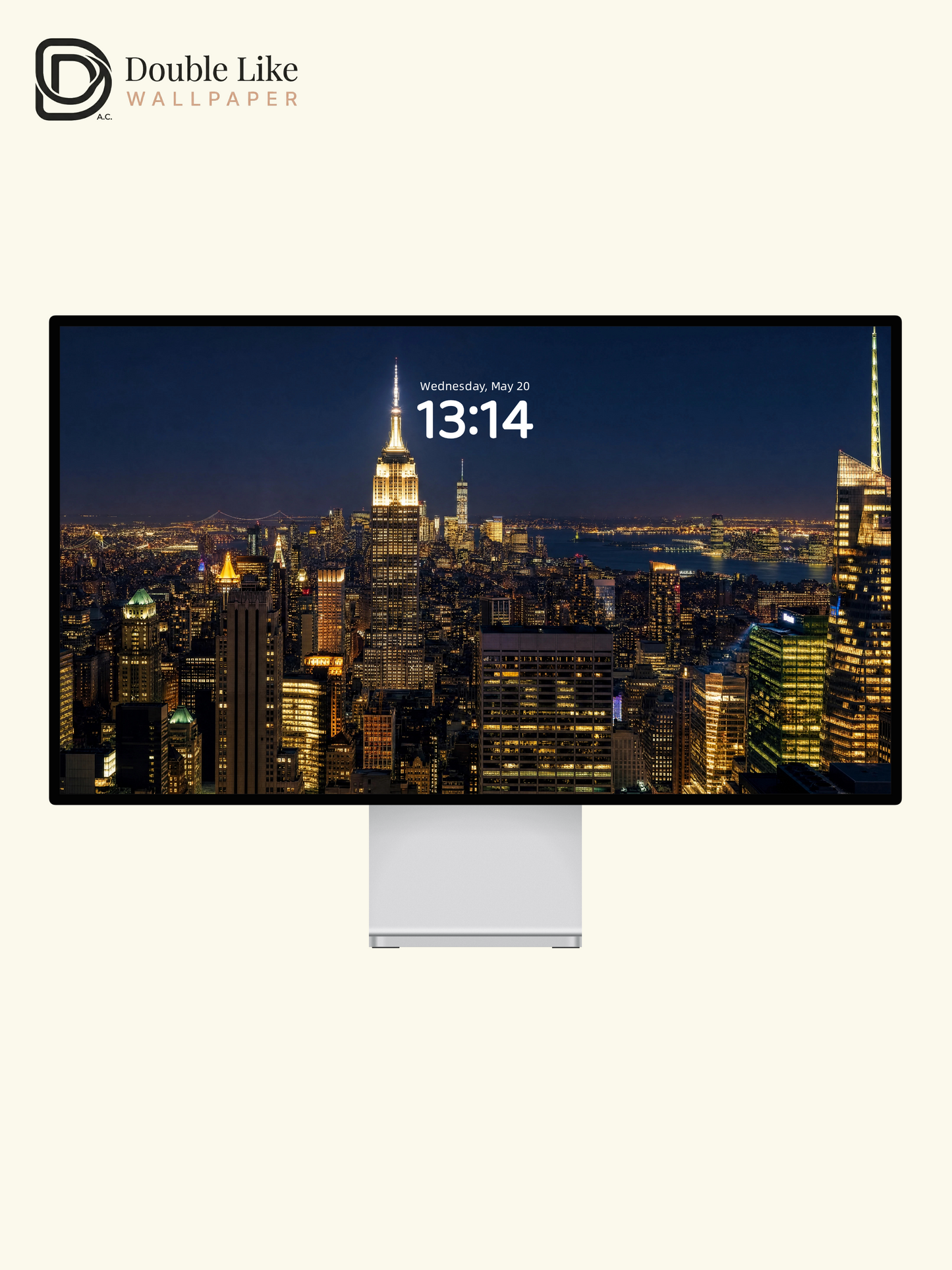 New York City Skyline Night Empire State Building Aesthetic Wallpaper Pack [#ZJYR003]