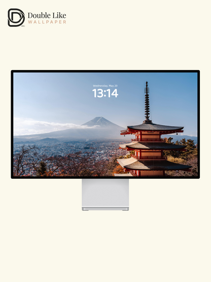 Mount Fuji Chureito Pagoda Autumn Landscape Aesthetic Wallpaper Pack [#ZMY343]
