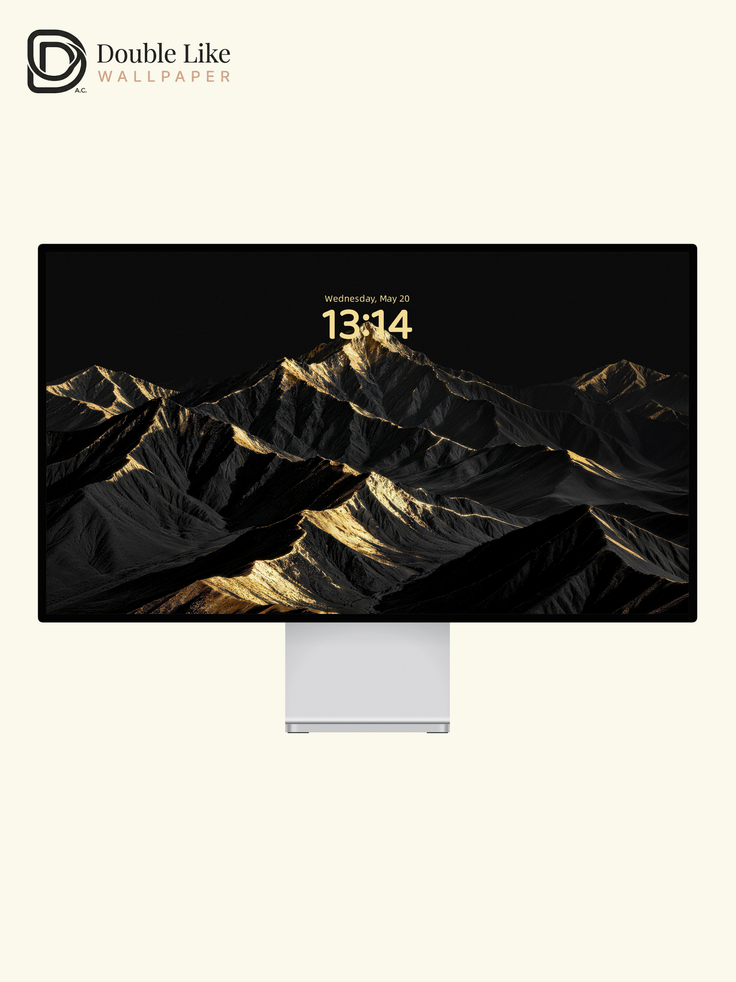 Black Gold Sunlit Lone Mountain Minimalist Vibe Wallpaper Pack [#LFHL30318]