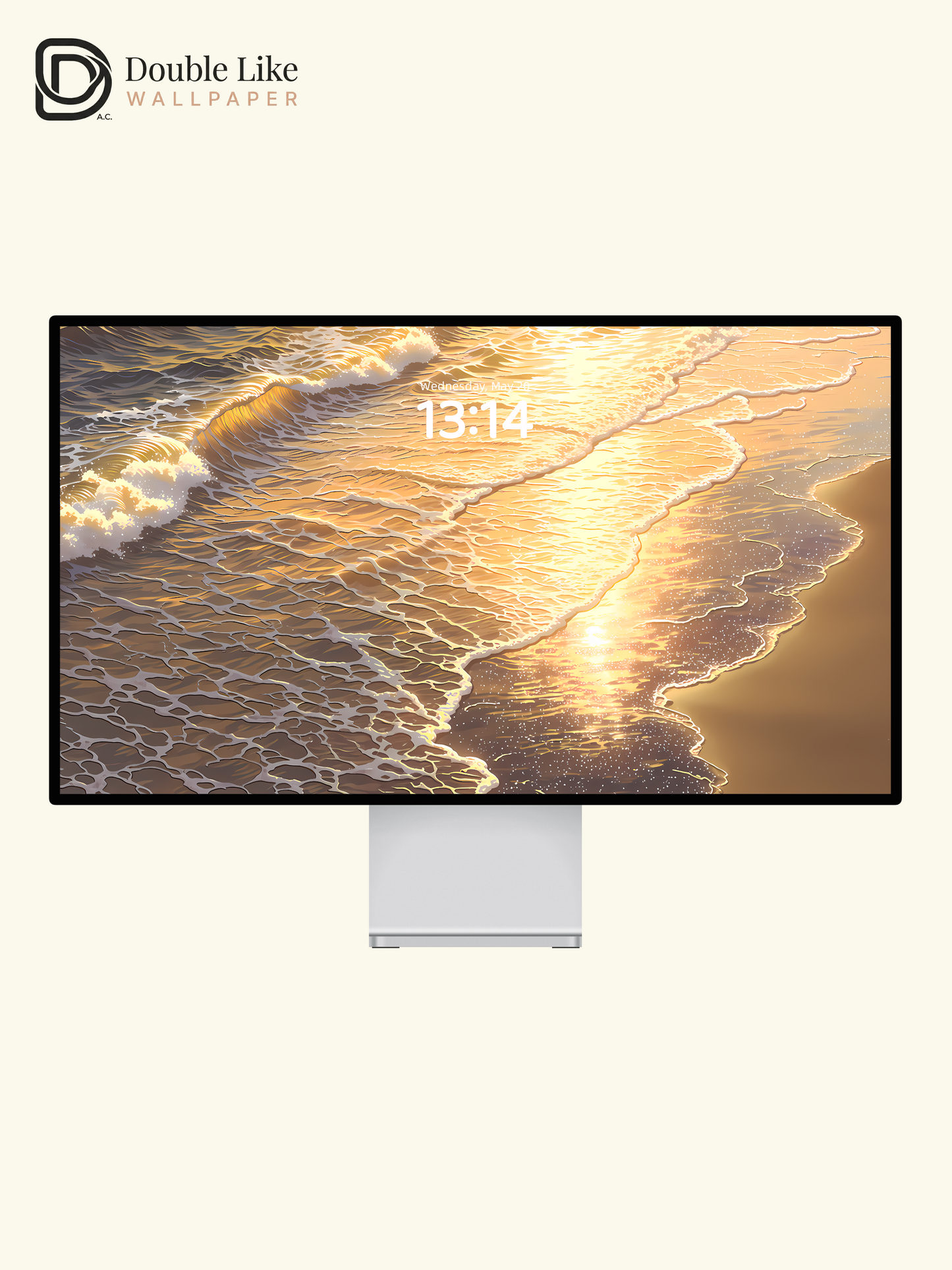 Golden Hour Beach Waves Reflection Aesthetic Multi Device Wallpaper Pack [#LFHL1068]
