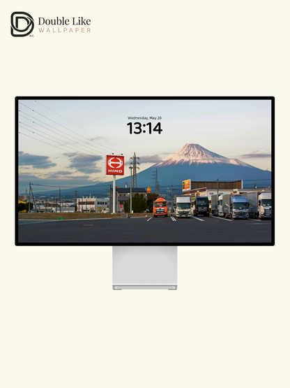 Mt.Fuji Hino Truck Japanese Vibe Full Wallpaper Set [#ZMY367]