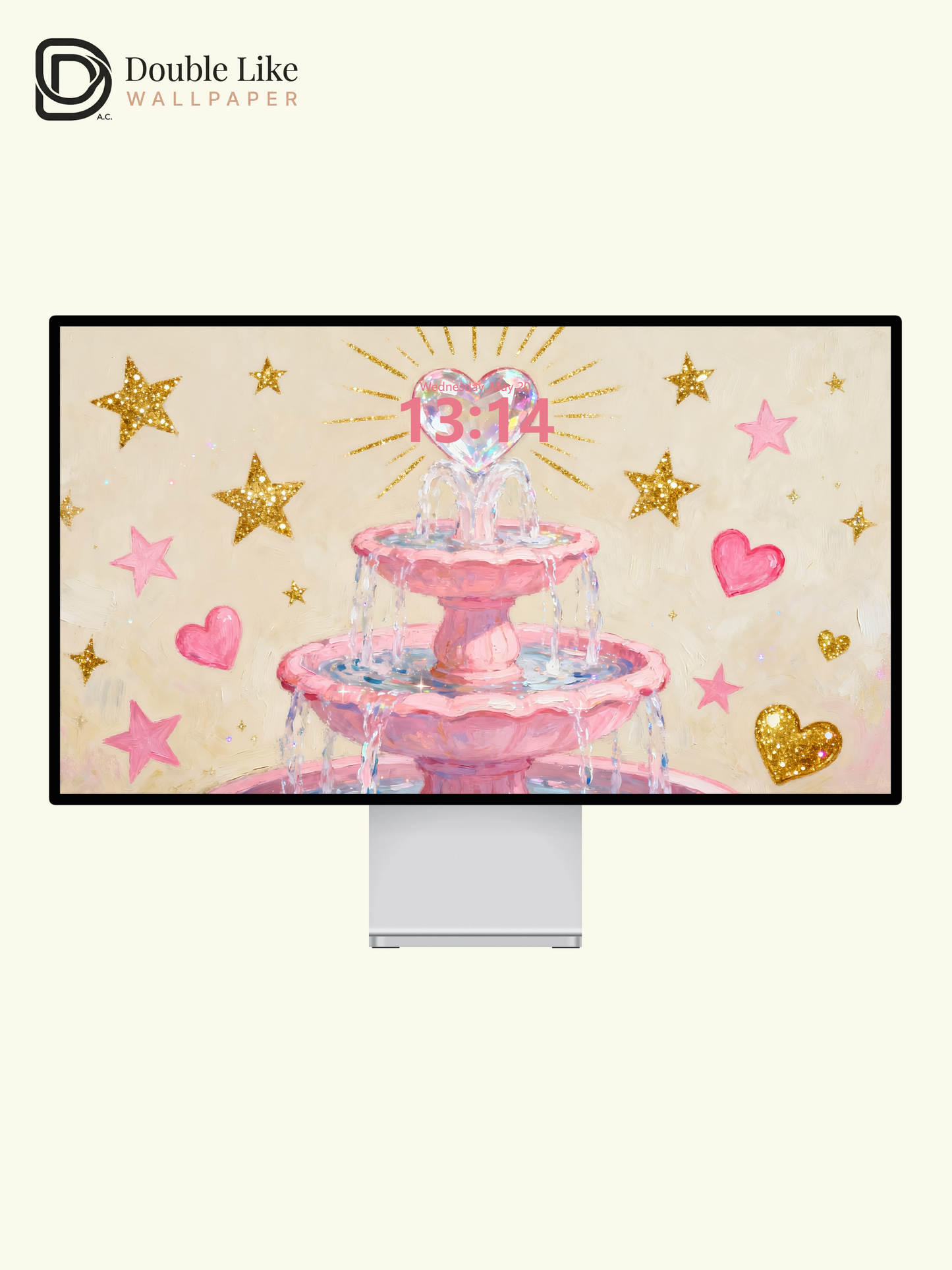 This pink heart fountain wallpaper hits all my girly dreams! Live wallpaper for every phone [#HWWa002]