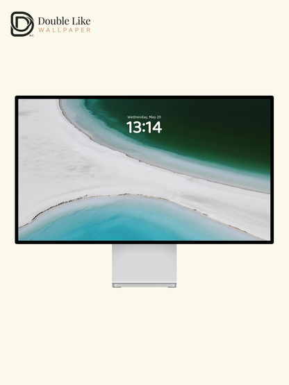 Minimalist Aerial Salt Lake Aesthetic Gradient Wallpaper Pack [#LFHL30613]