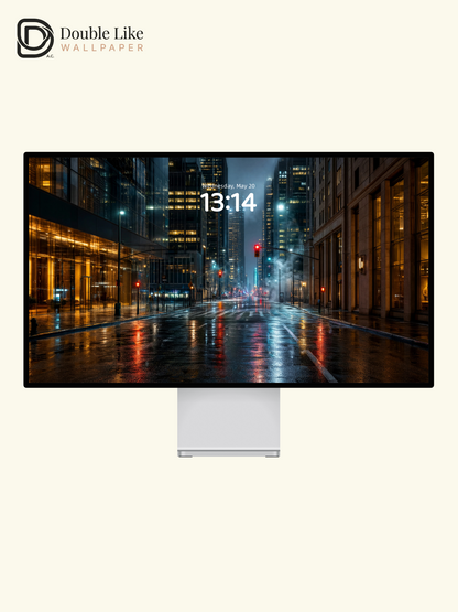 New York City Rainy Night Street Aesthetic Wallpaper Pack [#ZJYR008]