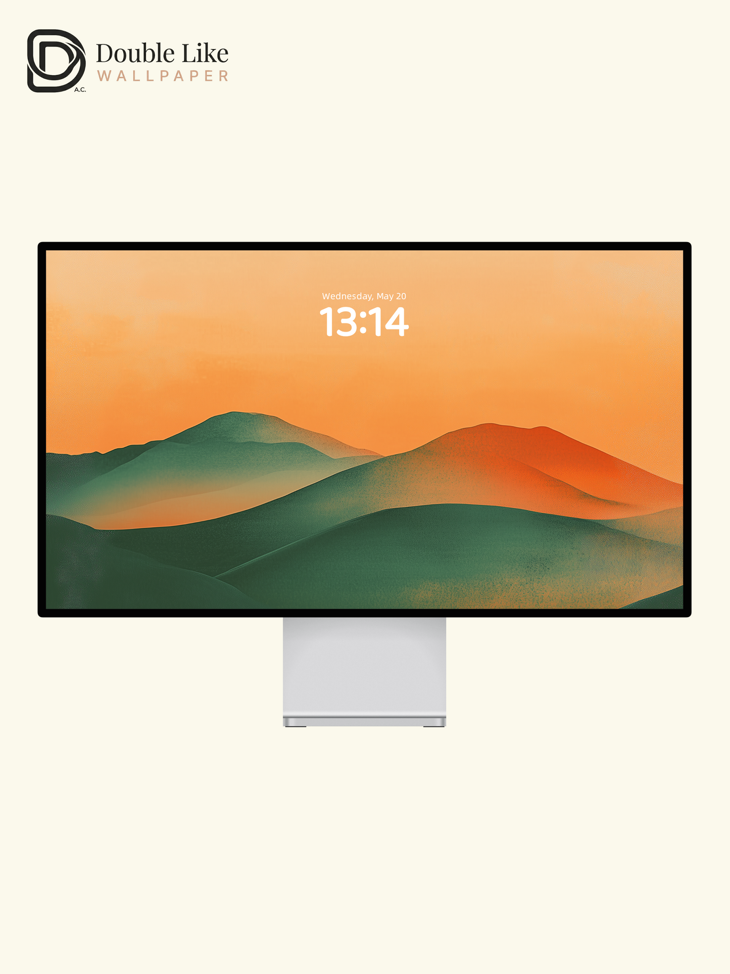 Abstract Golden Hour Mountain Waves Aesthetic Landscape Wallpaper Pack [#ZMY535]