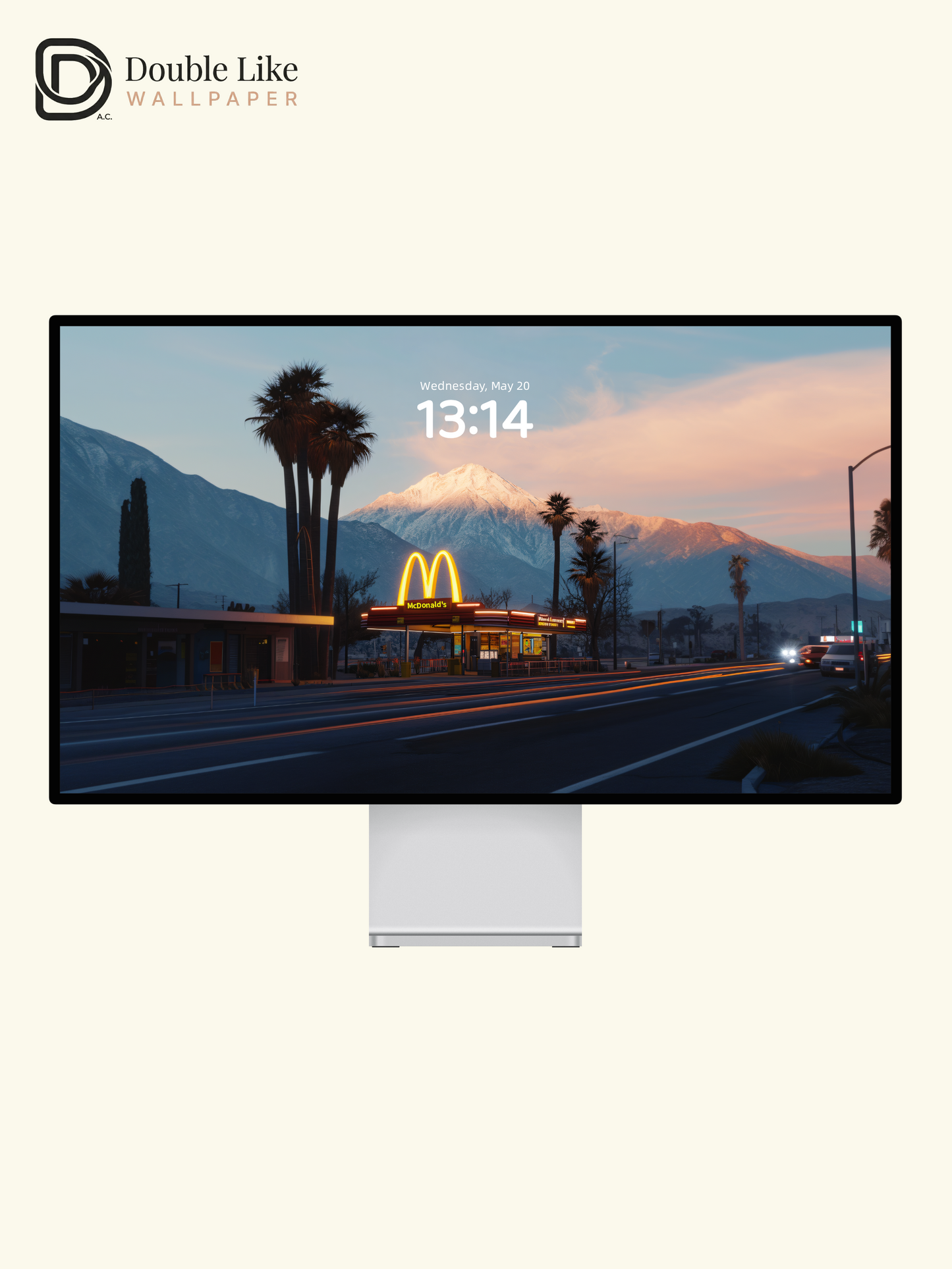 Retro Neon Diner Highway Sunset Mountain Cinematic Aesthetic Wallpaper Pack [#JJ1017]