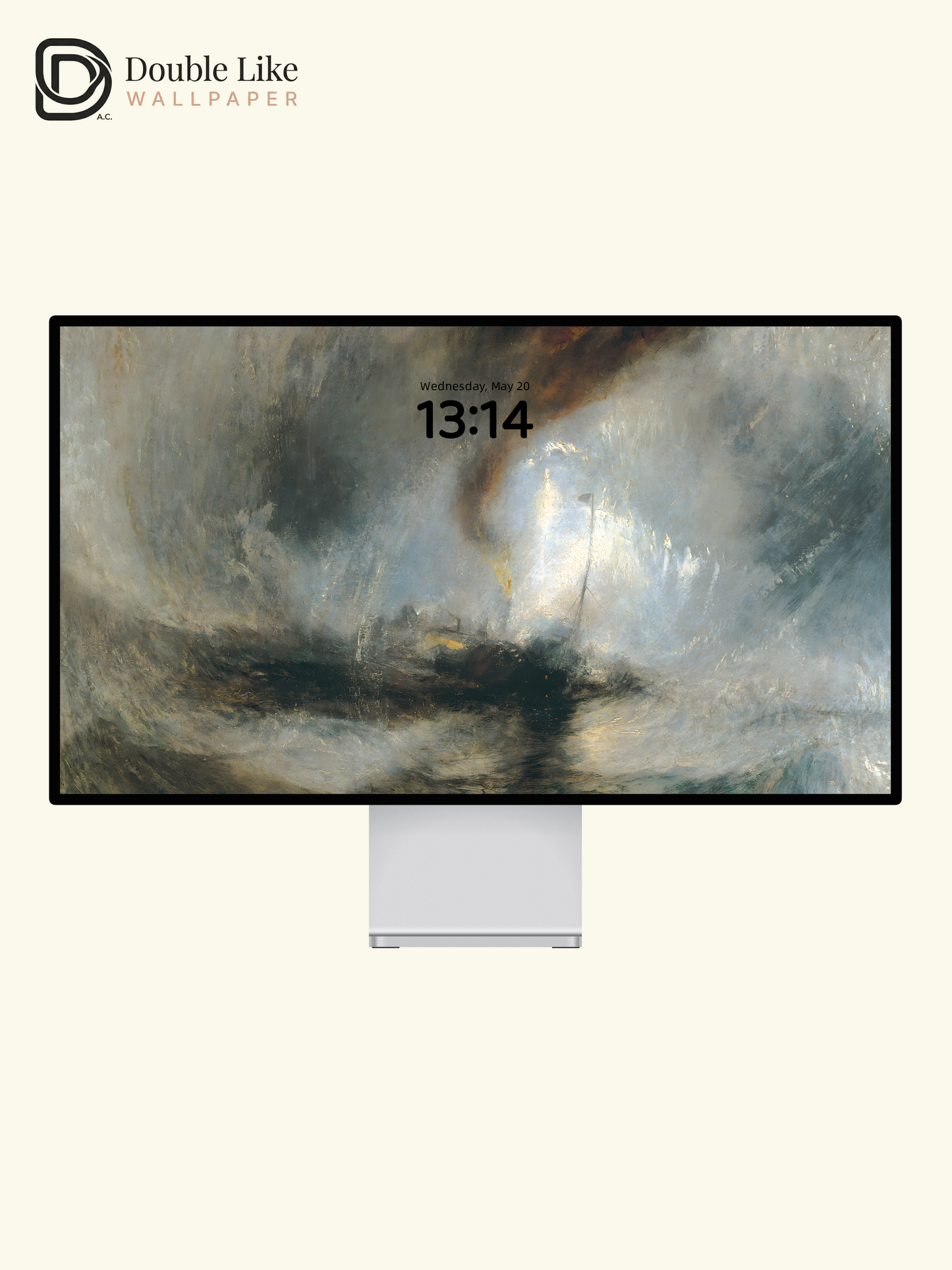 Storm Boat Turner Classic Oil Painting Vibe Full Wallpaper Set [#ZMY394]