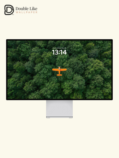 Jungle Orange Plane Inspirational Aerial Scenery Wallpaper Pack [#LFHL30313]