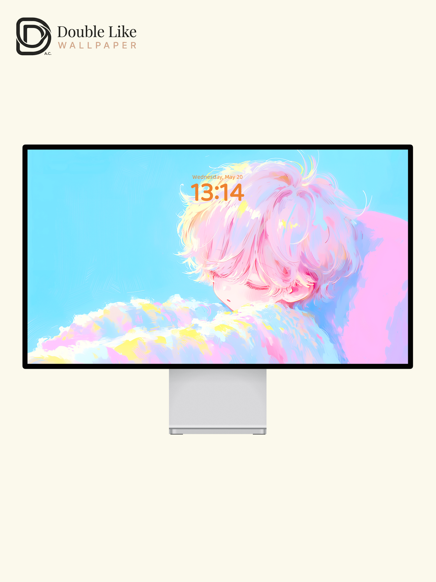Pastel Cloud Sleeping Anime Boy Aesthetic Digital Wallpaper Pack [#HW1463]