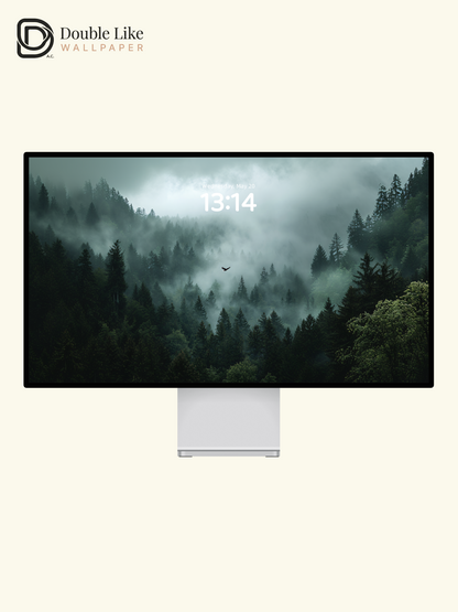 Mystic Foggy Forest and Soaring Eagle Photography Wallpaper Pack [#JJ1206]