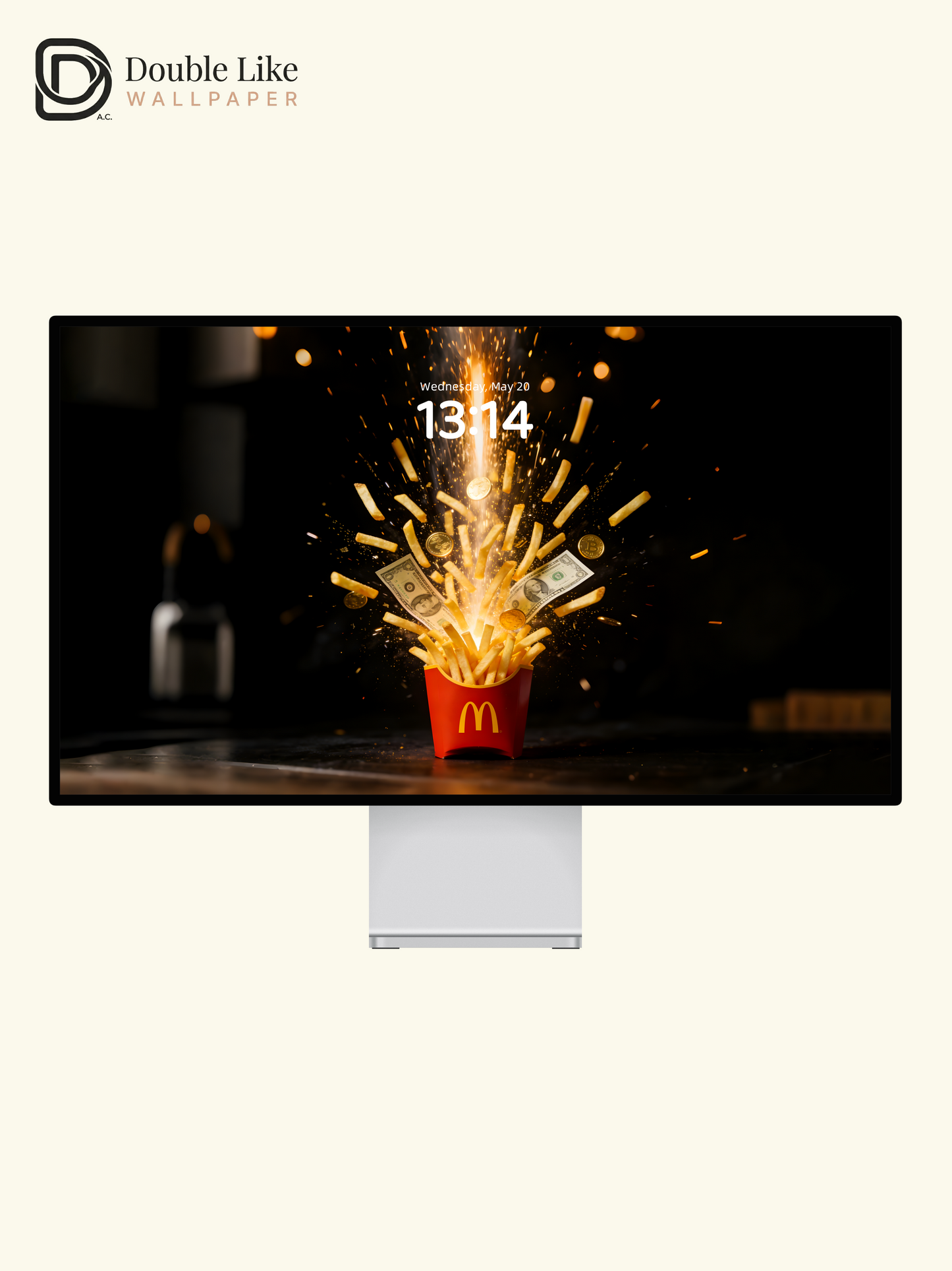 Fries Box Money Blast Wealth Motivational Full Wallpaper Set [#ZMY484]