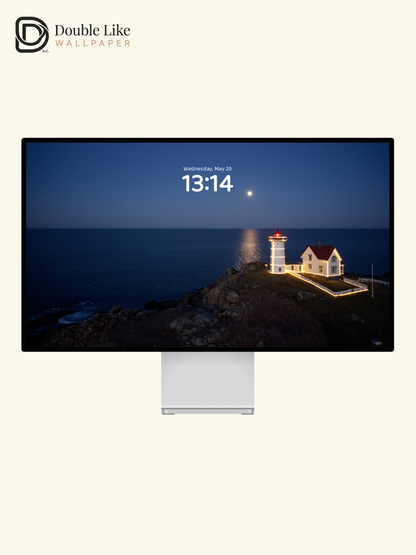Glowing Lighthouse Moonlight Ocean Ambient Wallpaper Pack [#ZJYX0145]