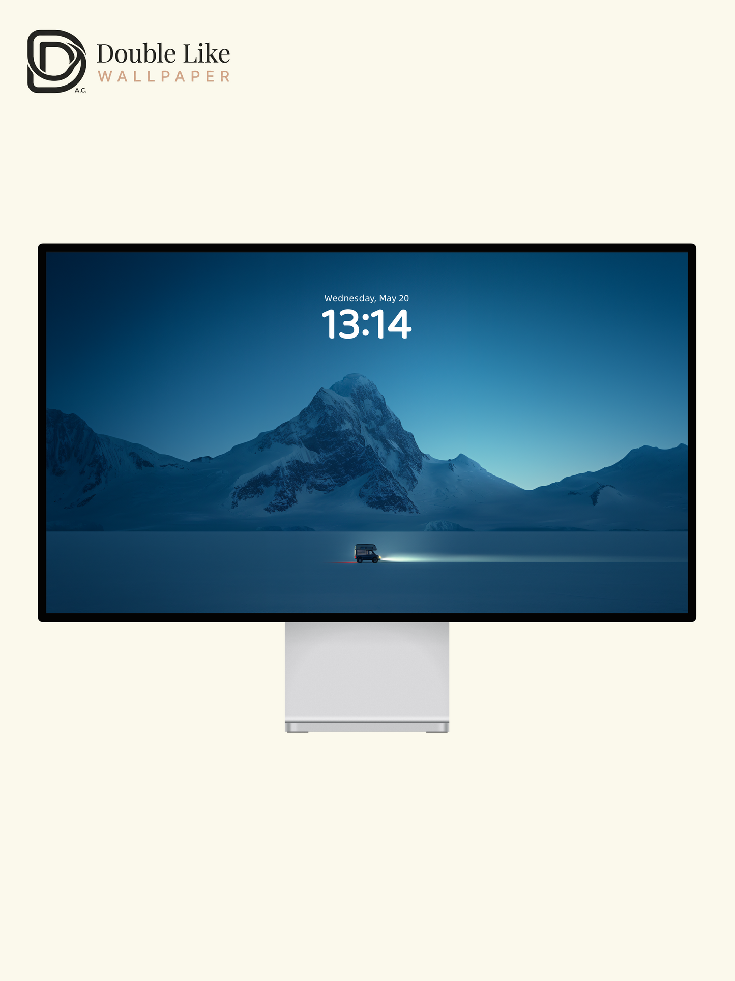 Minimal Snow Mountain Adventure Van Dawn Ambient Landscape Wallpaper Pack [#JJ1218]