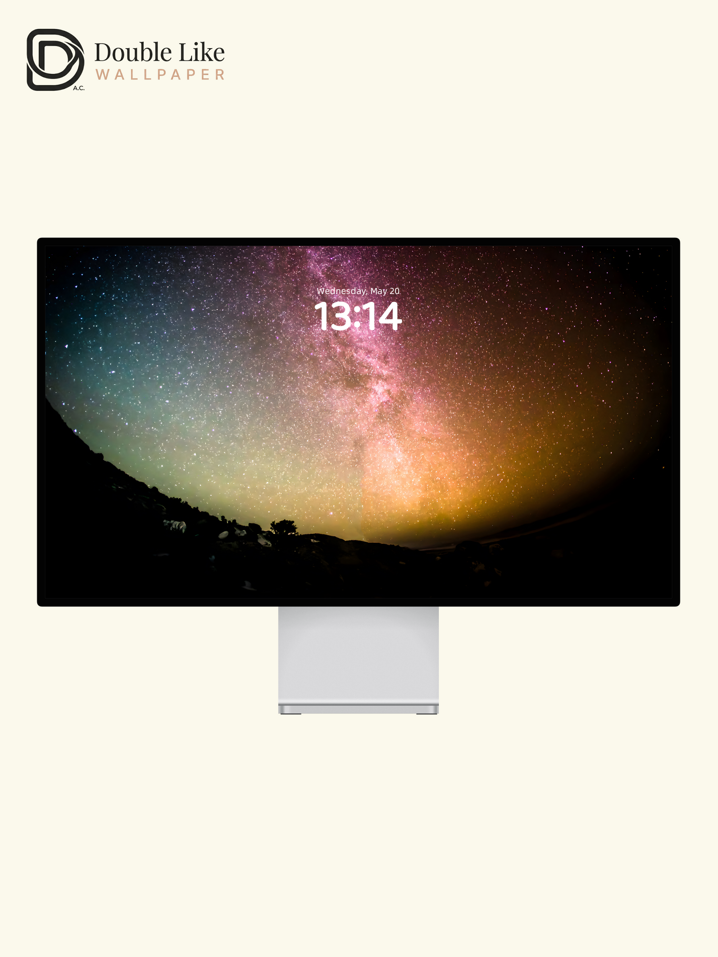 Milky Way Night Sky Dreamy Landscape Wallpaper [#ZJYX0064]