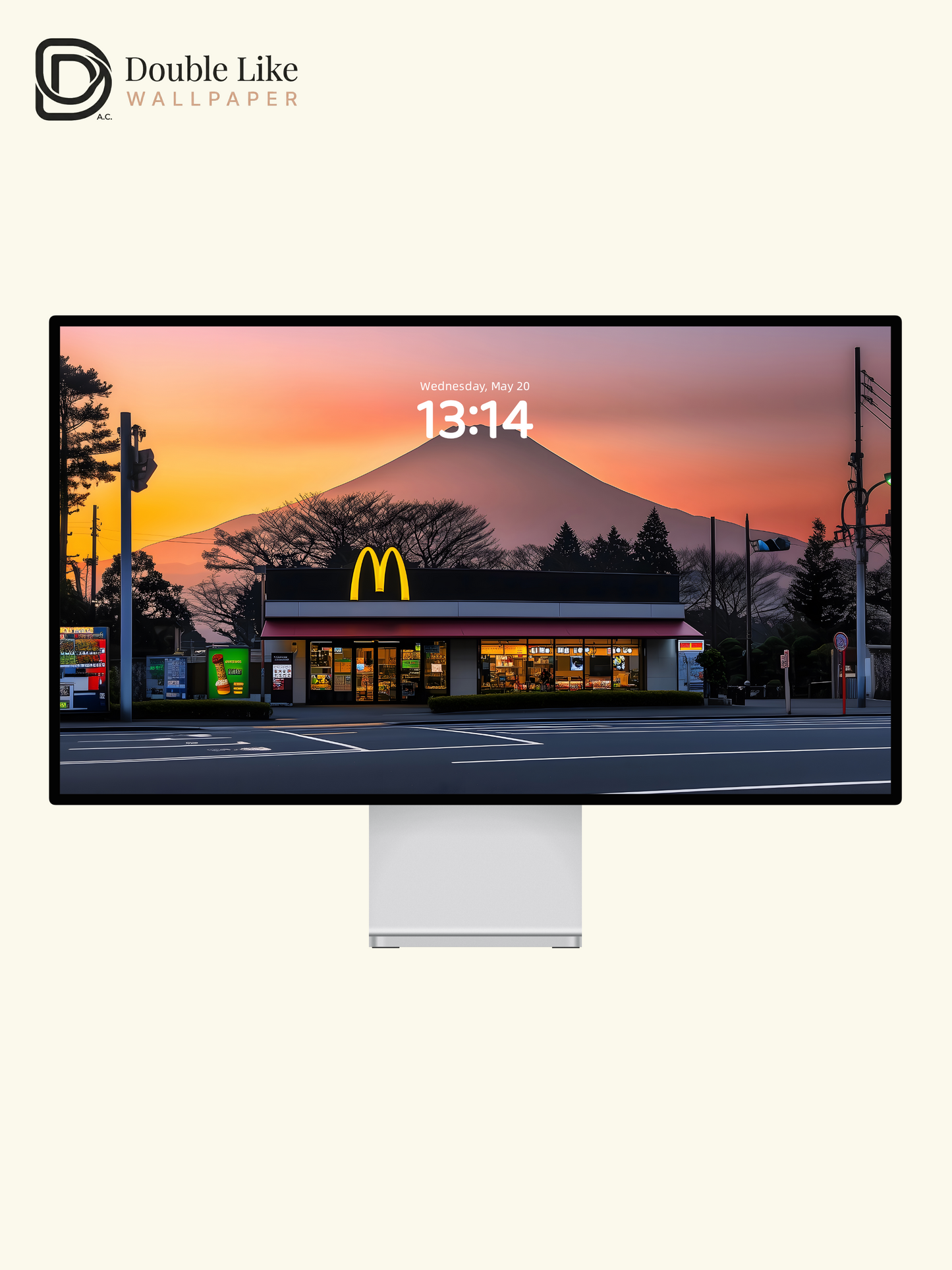 McDonald's Mount Fuji Sunset Aesthetic Digital Art Wallpaper Pack [#ZJYX0453]