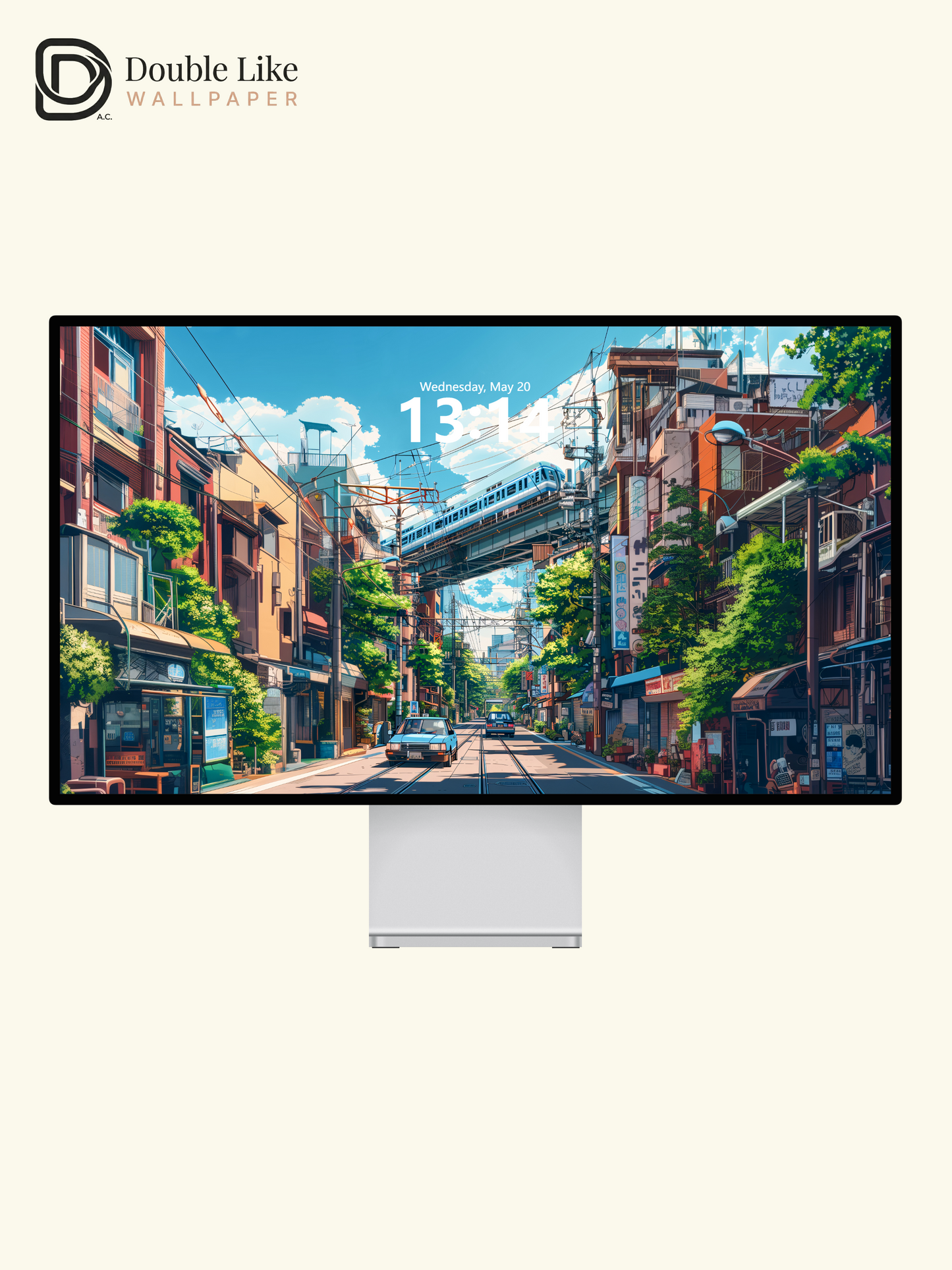 Sunny Blue Sky Summer Japanese Street Train Anime Aesthetic Wallpaper Pack [#WGF103]