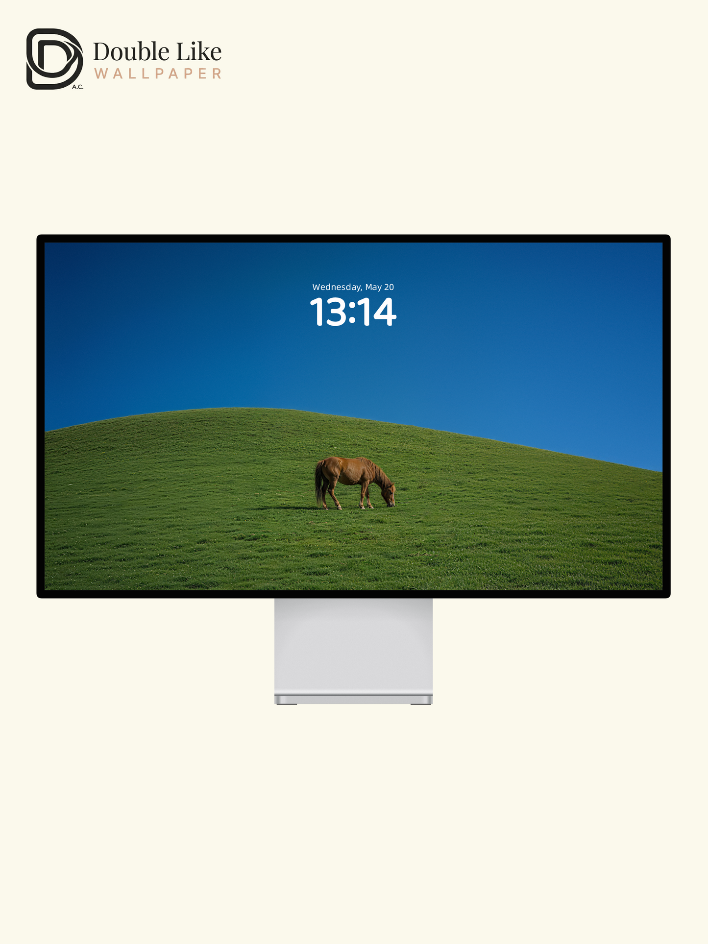 Healing Scenery Wallpaper Pack With Horse On Green Grass Hill [#LFHL30507]