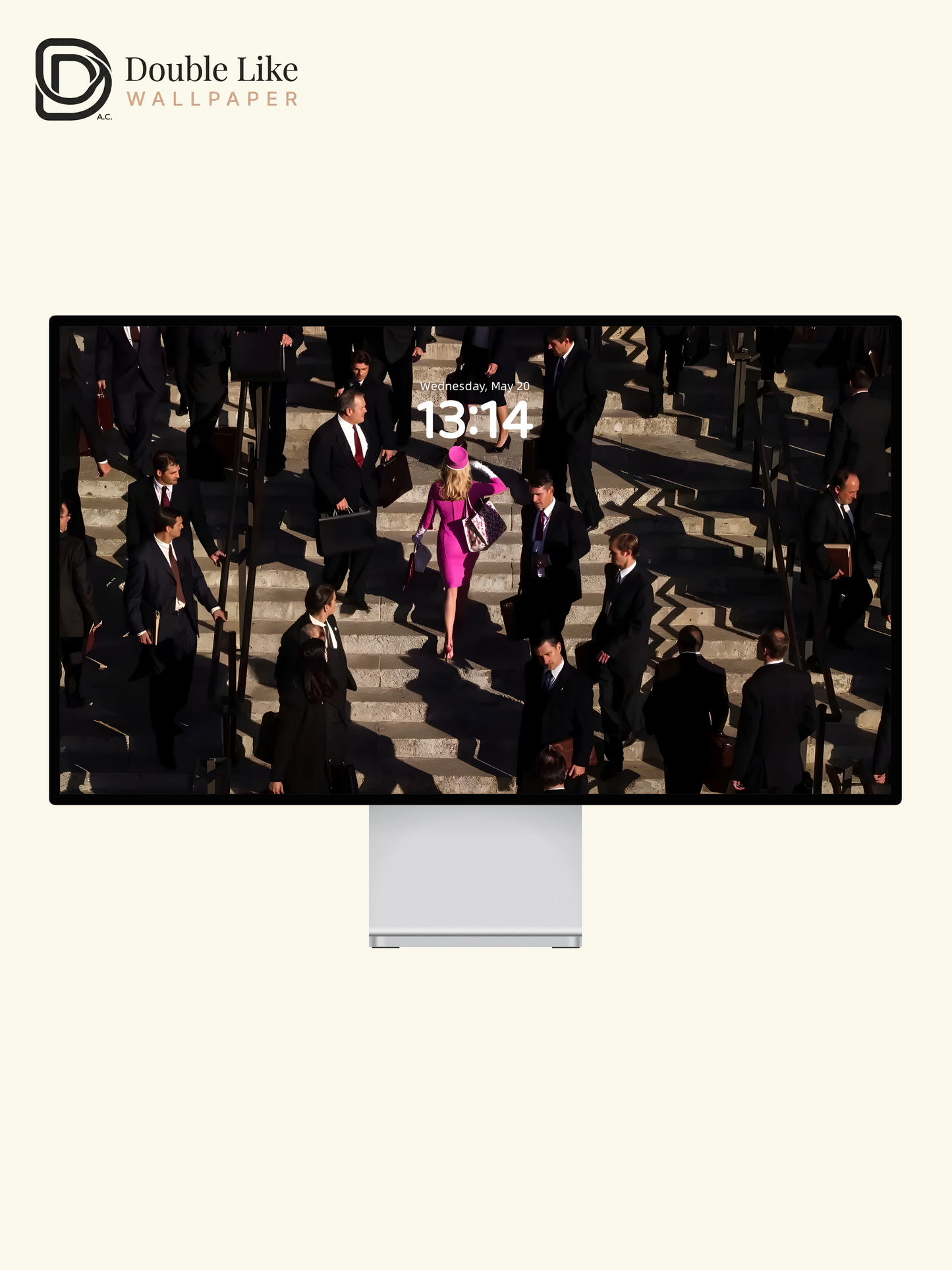 Pink Standout Business Crowd Motivational Full Wallpaper Set [#ZMY105]