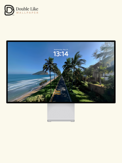 Tropical Beach Coastal Road Nature Landscape Wallpaper Pack [#JJ1346]