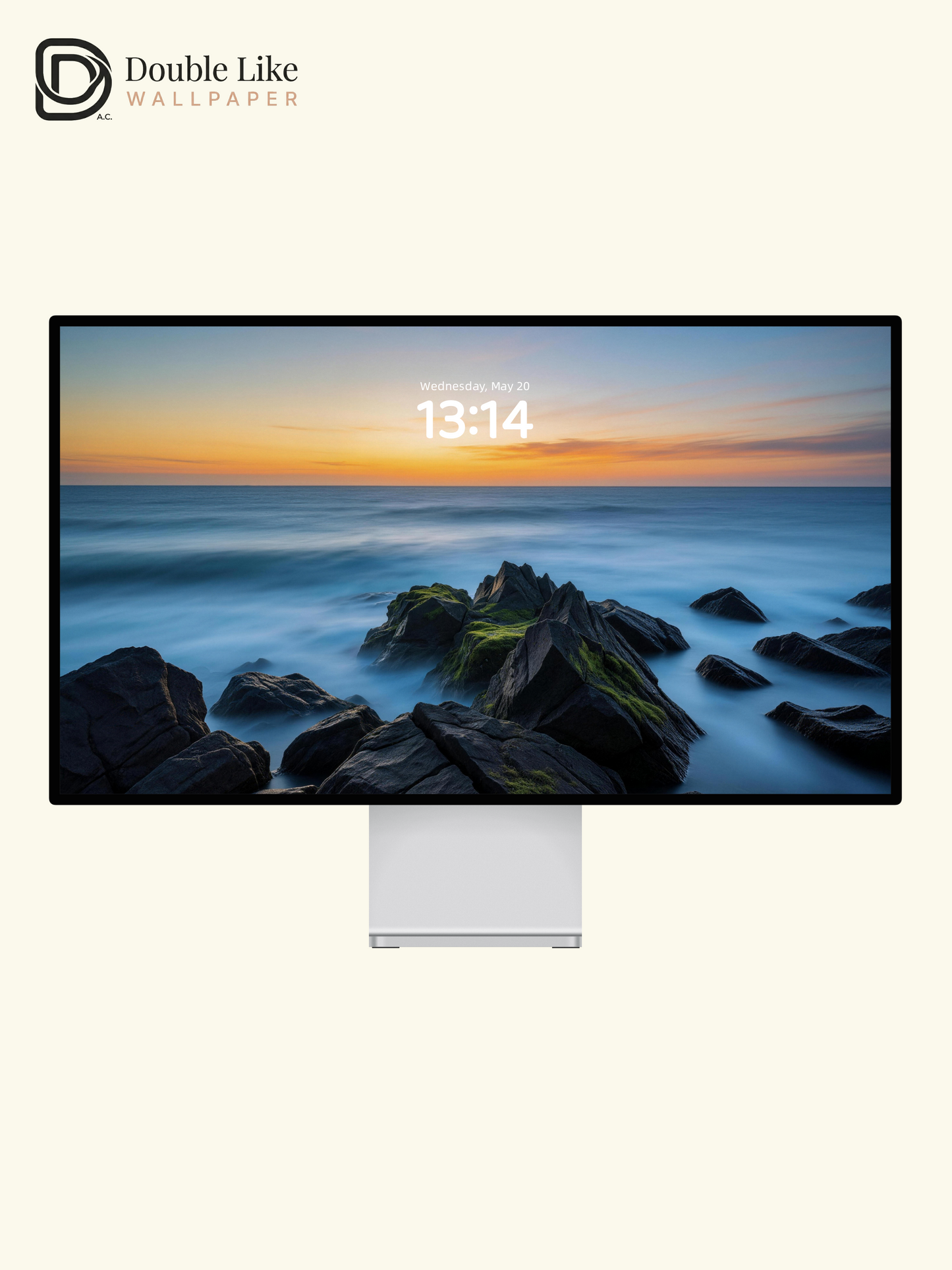 Sunset Silky Waves Rocky Coast Vibe Healing Ocean HD Wallpaper Pack [#LFHL30404]