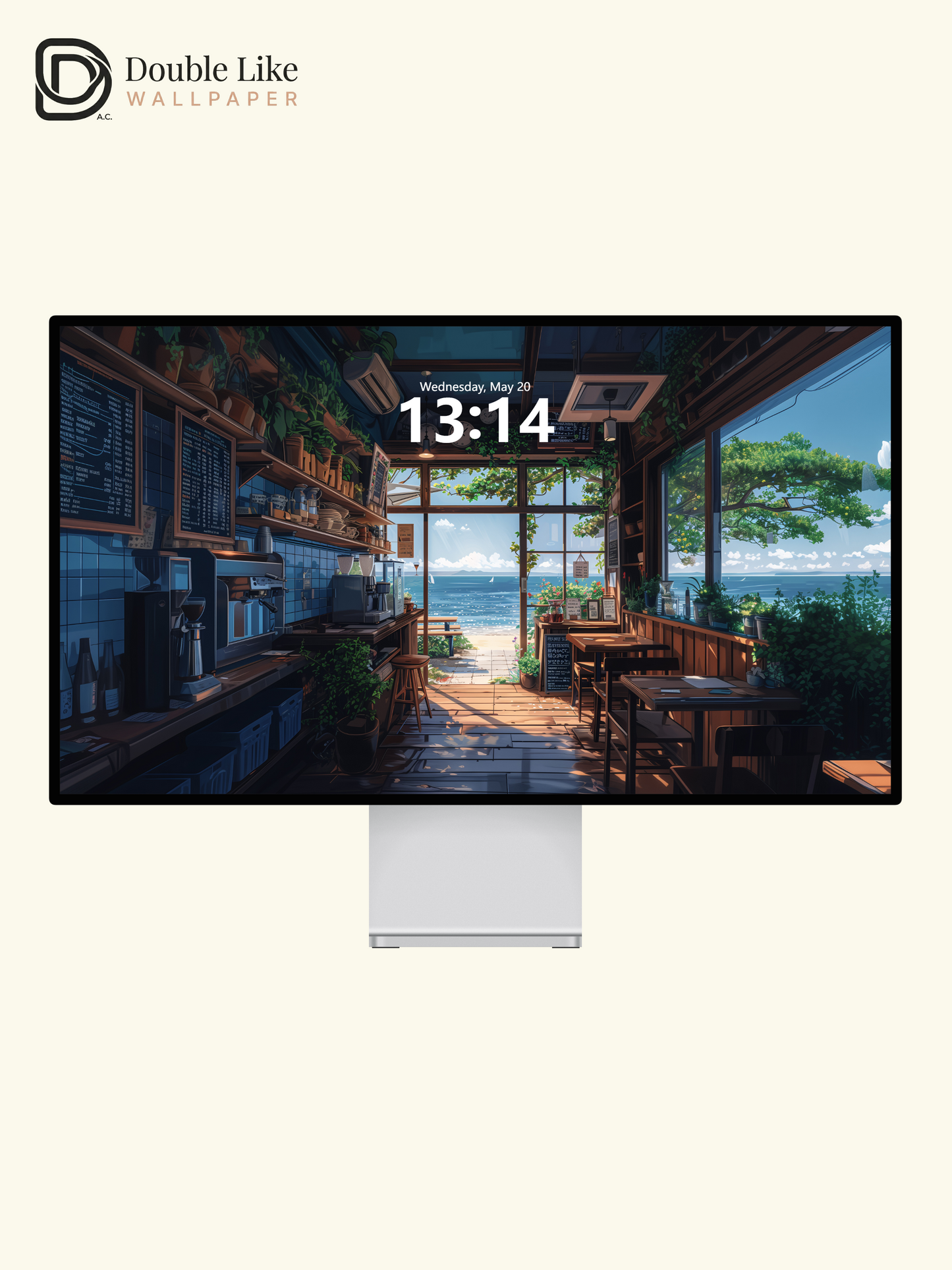 Seaside Coffee Shop Anime Inspired Aesthetic Wallpaper Pack [#WGF055]