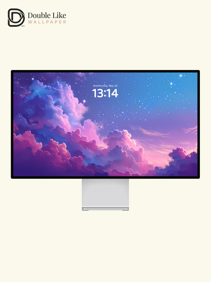 Dreamy Pastel Starry Sky and Clouds Aesthetic Anime Wallpaper Pack [#LFHL1053]