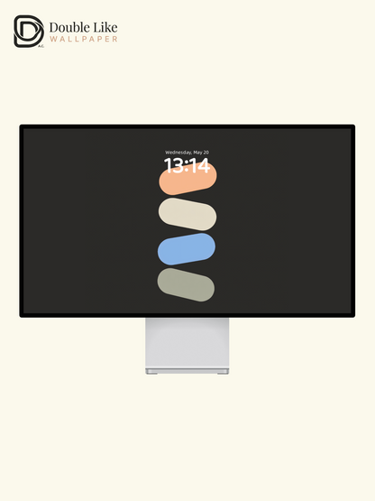 Minimalist Stacked Pastel Capsules Dark Background Aesthetic Wallpaper Pack [#ZMY532]