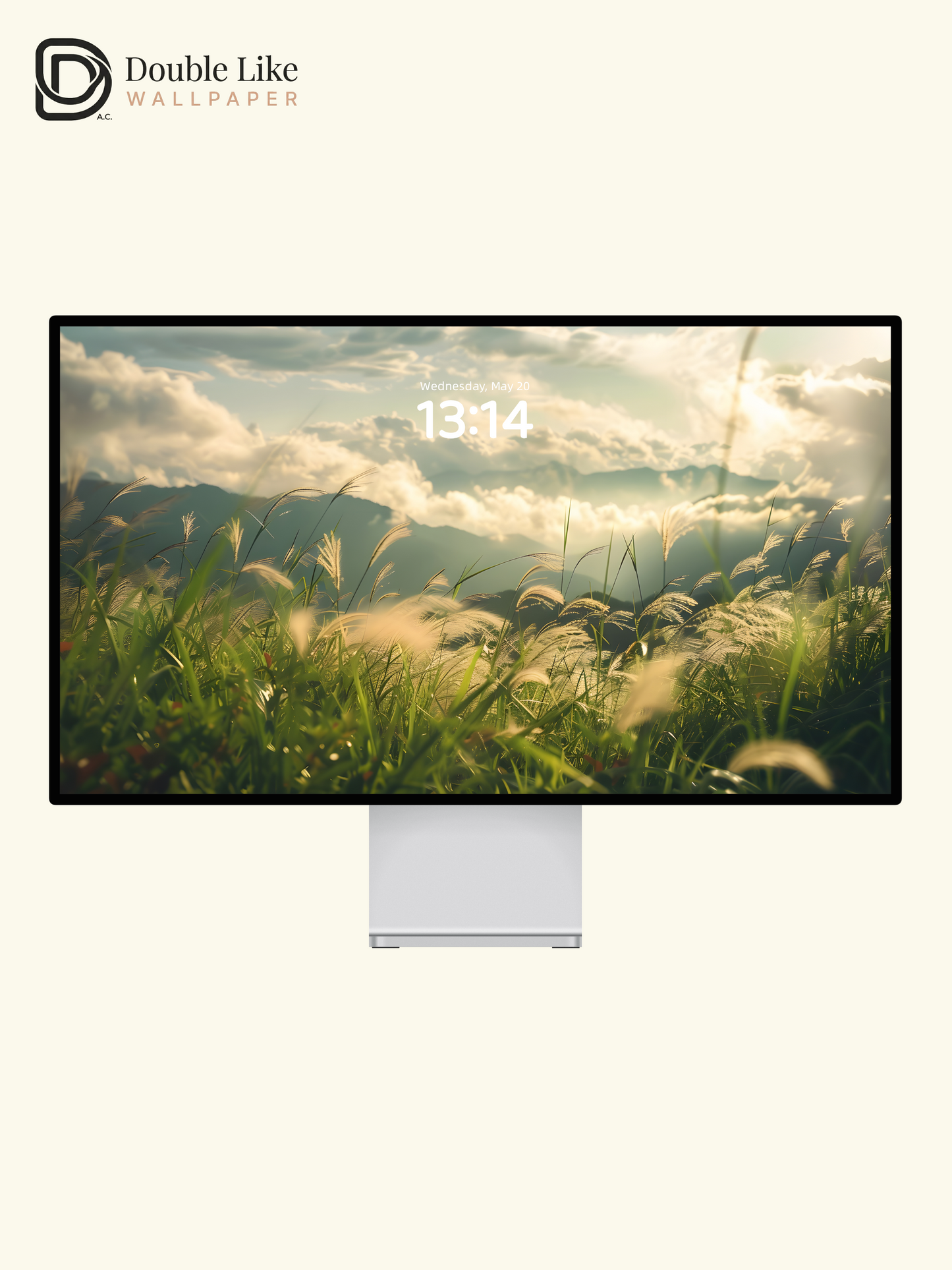 Healing Green Mountain Grass Sunlight Nature Wallpaper Pack [#ZJYX0065]