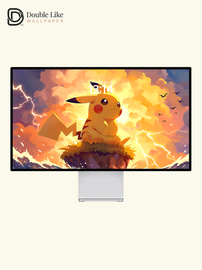 Thunder Sunset | Dreamy Pikachu Aesthetic Anime Wallpaper Bundle [#LFHL1018]